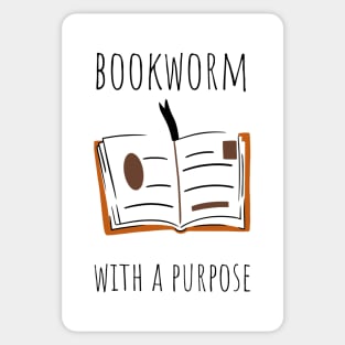 bookworm with a purpose Sticker